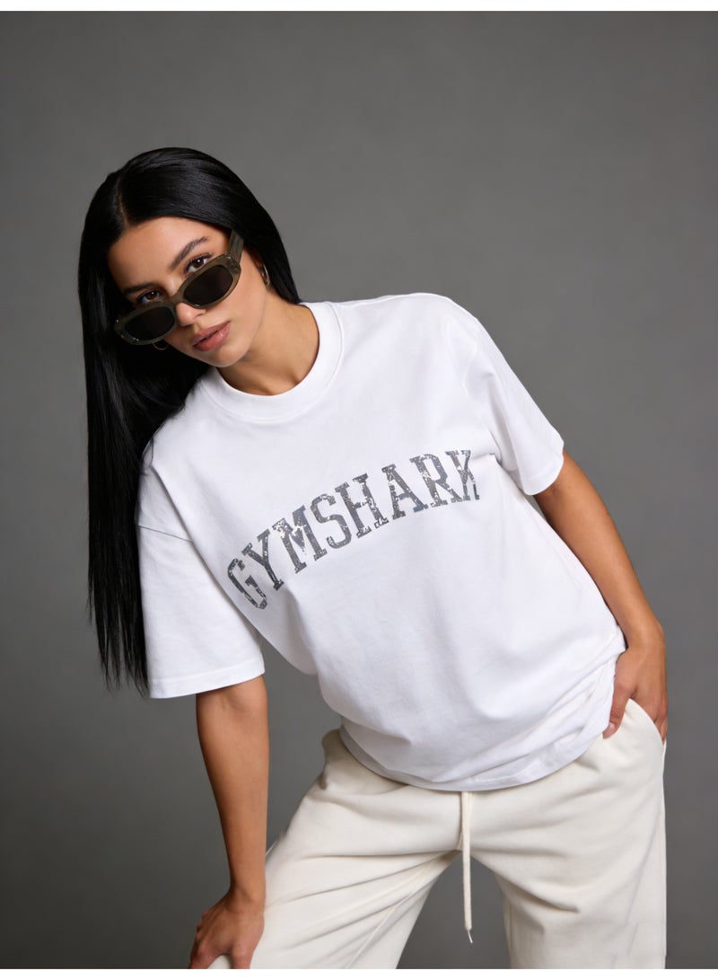 Gymshark Simple Loose Short Sleeve T-shirt - Weighing 300g -100% Cotton - High end Breathable Men's and Women's Fitness Sweat Absorbing Soft Short Sleeve T-shirt - Image 3